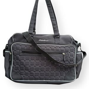 Eddie Bauer Overnight Baby Travel Shoulder Crossbody Satchel Bag Tote Gray